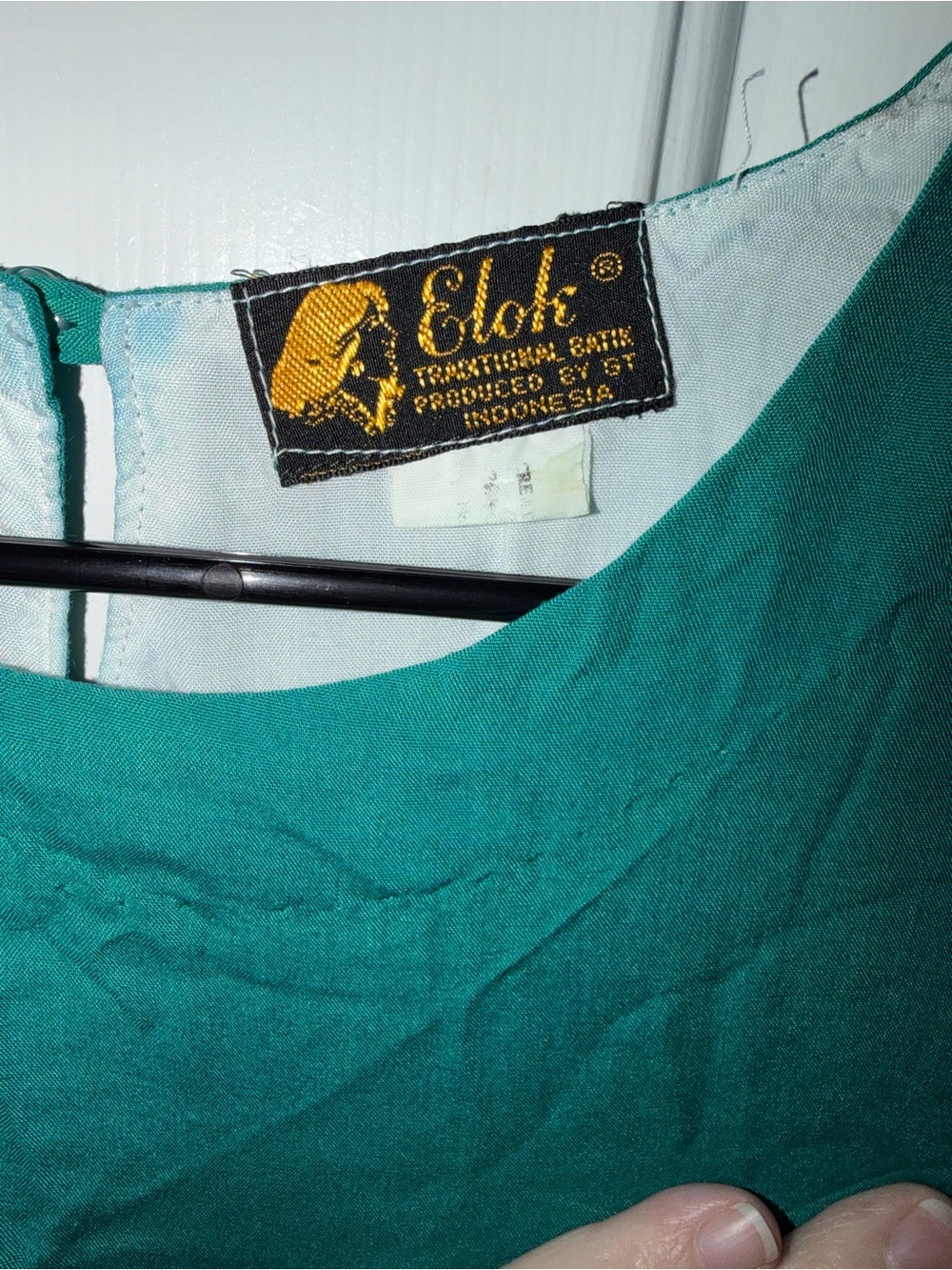 Vintage Indonesian Batik Elok Caftan open size up to Lg - Picture 7 of 8